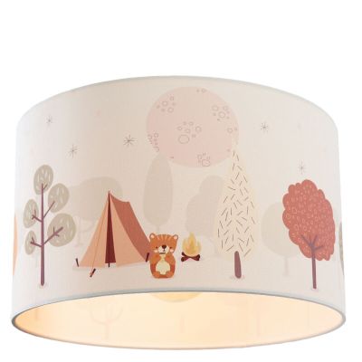 Tkanina lampa sufitowa dla dzieci biała, Forest life
