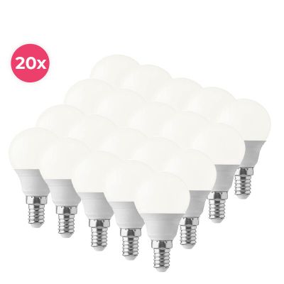 20-pak Lasco E14 LED kula biała ciepła, 5,5w