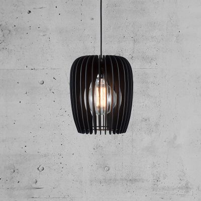 Czarna lampa wiszaca drewniana, Tribeca