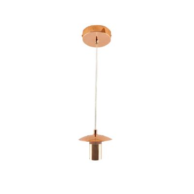 Metalowa lampa wisząca bez abażur brązowa, Minne