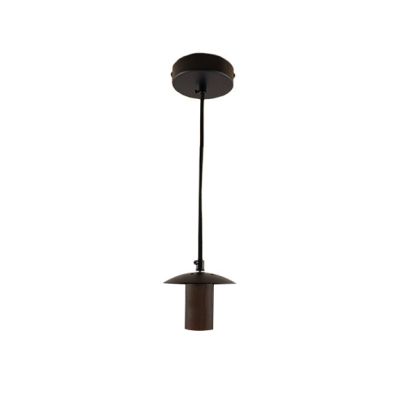 Metalowa lampa wisząca bez abażur czarna, Minne