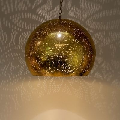 Filigranowa orientalna lampa wisząca złota, Kenza