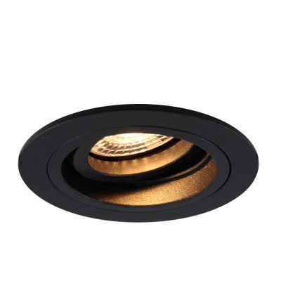 Nowoczesna oprawa sufitowa wpuszczana czarna, Bredal