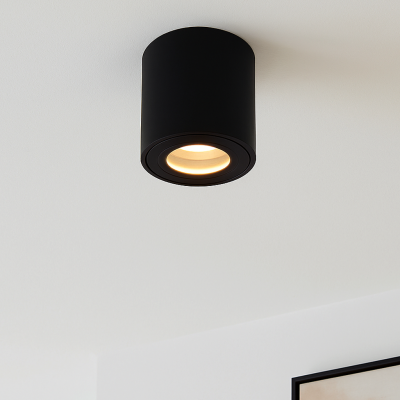 Nowoczesna oprawa natynkowa czarna, Alion, IP44