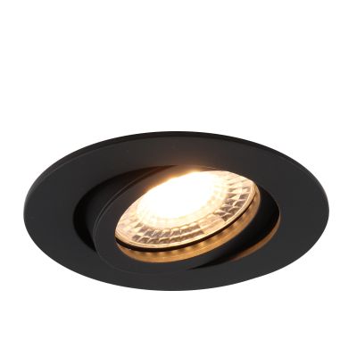 Aluminiowa oprawa sufitowa wpuszczana czarna, Onno