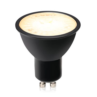 Żarówka LED GU10 ściemnialna Antonie, czarny, 5W, 3000K