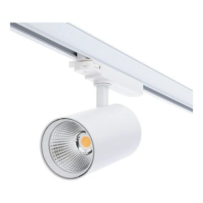 Biały reflektor szynowy 3-fazowy aluminiowy, Rozina, 10W/20W/30W, biały przełącznik LED