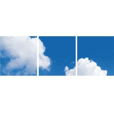 Fotodruk chmurka - zestaw 3 płyt akrylowych z nadrukiem, do paneli LED o wymiarach 60x60 cm