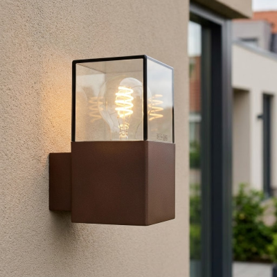 Nowoczesna lampa zewnętrzna rdzawa, Sanel, IP44