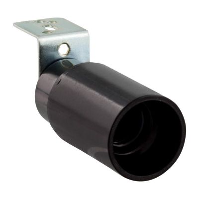 Oprawa E14 z uchwytem kątowym, czarna