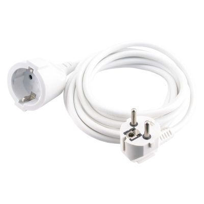 Uziemienie ochronne przedłużacza Exin, 2500W 3 x 1,0 mm. 10 m biały