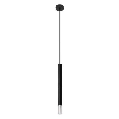 Szklana lampa wisząca czarna, Ishani