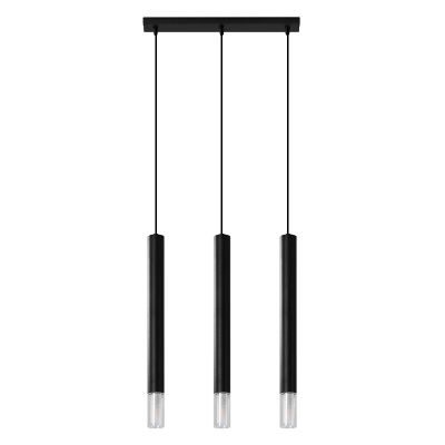 Szklana lampa wisząca czarna, Ishani