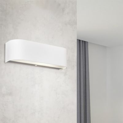 Biały kinkiet up down szklany, Tomaso, 3,1W, 3000K LED