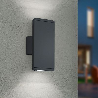 Antracytowa lampa zewnętrzna aluminiowa, Teresa, 3W, 3000K LED, IP54