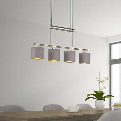 Niklowa lampa wisząca metalowa, Nordby