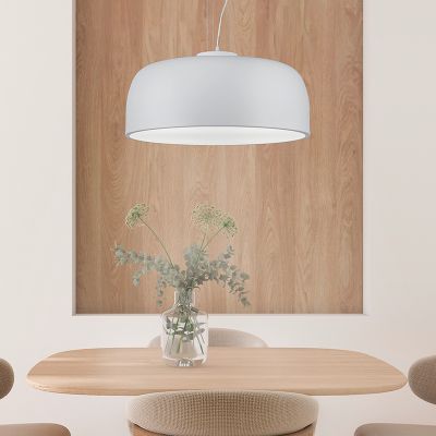 Biała lampa wisząca nowoczesna, Alnon