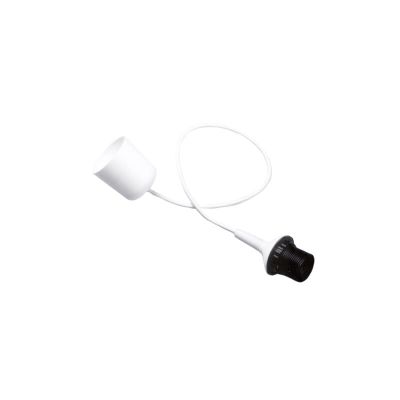 Biała lampa wisząca plastikowa, Dorus