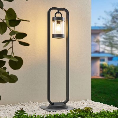 Antracytowa lampa podłogowa zewnętrzna z czujnikiem zmierzchu nowoczesna, Sambesi, IP44