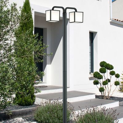 Antracytowa lampa zewnętrzna aluminiowa, Carmen, IP54