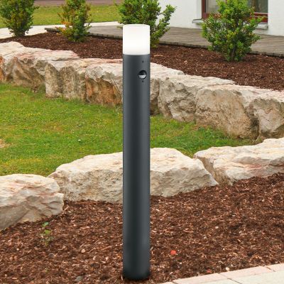 Antracytowa lampa podłogowa zewnętrzna z czujnikiem ruchu nowoczesna, Fjelso, IP44