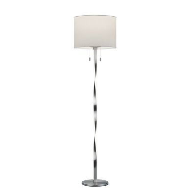 Niklowa lampa stojąca nowoczesna, Ramten, 7W, 3000K LED, z przełącznik