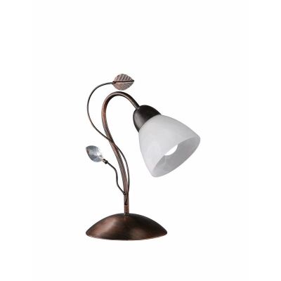 Rdzawa lampa stołowa klasyczna, Astrid, z przełącznik