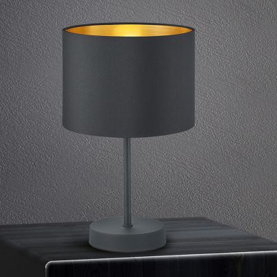 Czarna lampa stołowa nowoczesna, Jeany, z przełącznik