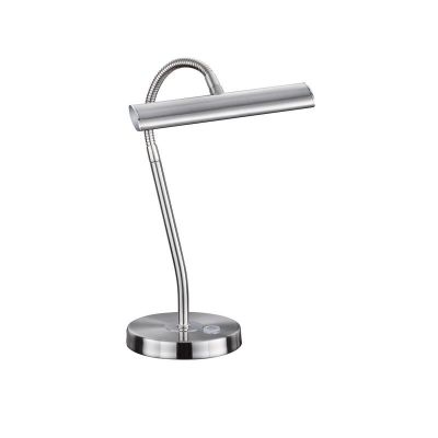 Niklowa lampa stołowa nowoczesna, Eliza, 4W, 3000K LED, z przełącznik