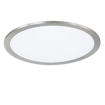 Niklowy plafon sufitowy nowoczesny, Badria, 15W, 3000K LED