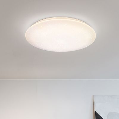 Biały plafon sufitowy plastikowy, Yafu, 80W, regulowana ciepła do zimnej bieli LED, z pilot
