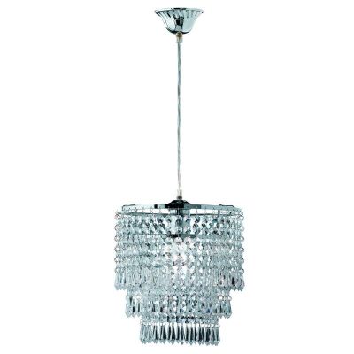 Chromowana lampa wisząca design, Allison