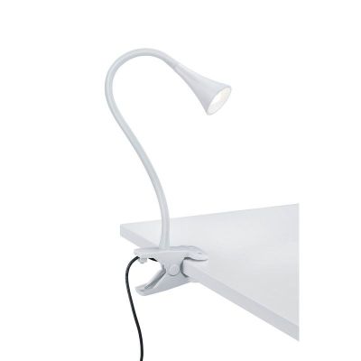 Biały reflektor z klamrą plastikowy, Yelaisa, 3W, 3000K LED, z przełącznik