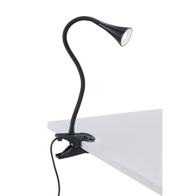 Czarny reflektor z klamrą plastikowy, Yelaisa, 3W, 3000K LED, z przełącznik