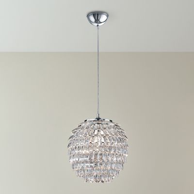 Chromowana lampa wisząca retro, Ilse