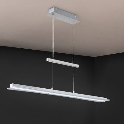 Niklowa lampa wisząca nad stół do jadalni nowoczesna, Port, 18W, regulowana ciepła do zimnej bieli LED
