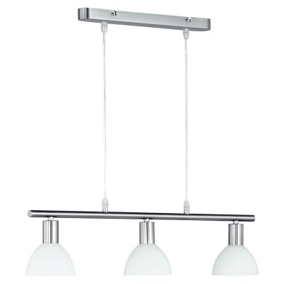 Niklowa lampa wisząca szklana, Babette