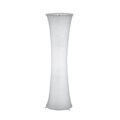 Biała lampa stojąca metalowa, Vivy, z przełącznik