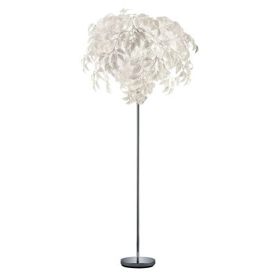 Chromowana lampa stojąca retro, Urwa, z przełącznik