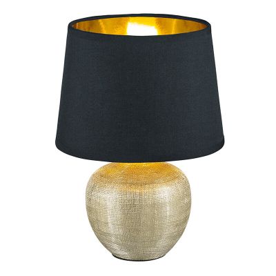 Ceramiczna lampa stołowa złota, Yet, z przełącznik