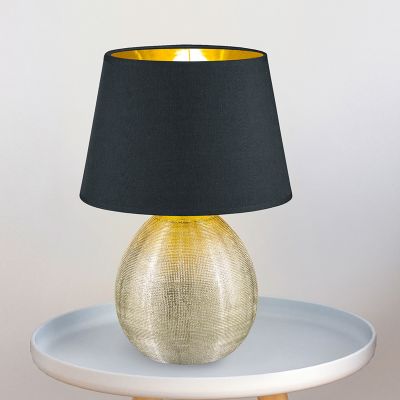 Ceramiczna lampa stołowa złota, Yet, z przełącznik