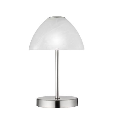 Niklowa lampa stołowa nowoczesna, Aaron, 2,5W, 3000K LED, z przełącznik