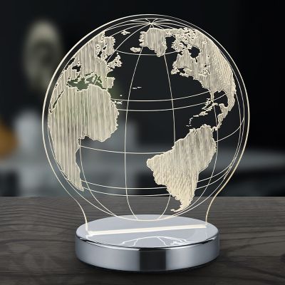 Chromowana lampa stołowa design, Berfin, 7W, regulowana ciepła do zimnej bieli LED, z przełącznik