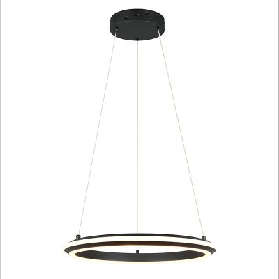 Czarna lampa wisząca nowoczesna, Jiry, 34W, white switch LED, ściemniana w 3 krokach