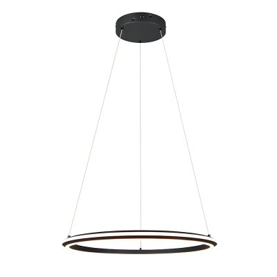 Czarna lampa wisząca nowoczesna, Jiry, 48W, white switch LED, ściemniana w 3 krokach