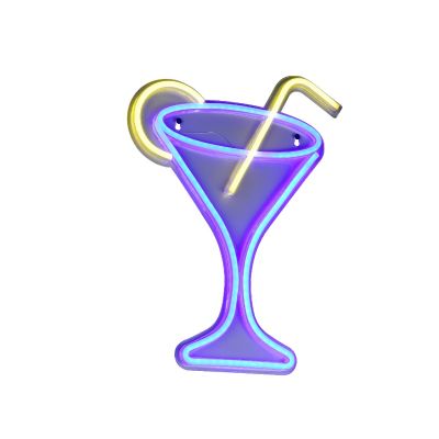 Przezroczysty kinkiet plastikowy, Cheers, 5W, niebieski LED, z przełącznik