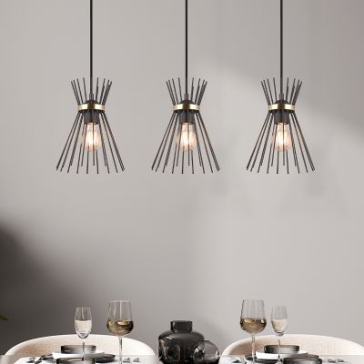 Czarna lampa wisząca industrialna, Fransiscus