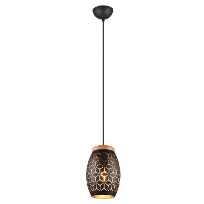 Czarna lampa wisząca nowoczesna, Delana