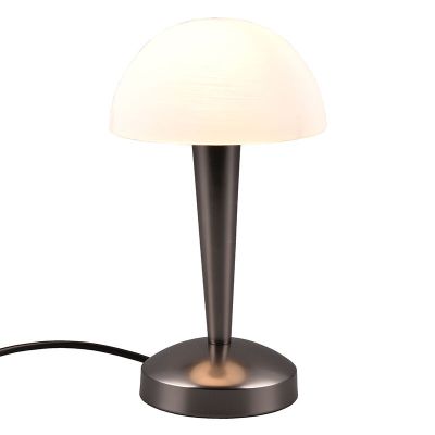 Czarna lampa stołowa nowoczesna, Delila, z dotykowy ściemniacz