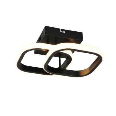 Czarna lampa sufitowa design, Yasser, 7W, 3000K LED